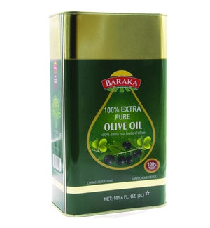 Pure Olive Oil in Tin "BARAKA" 3 L * 4
